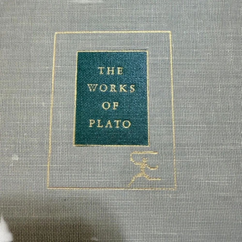 The Works of Plato Modern Library Vintage Hardcover Random House 1956 Grey Gold
